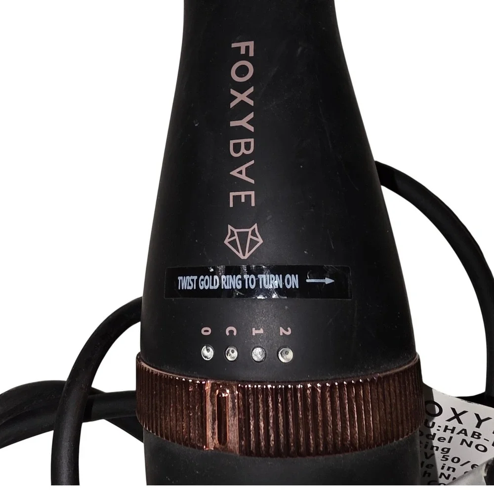 FoxyBae One Step‎ Hair Dryer Brush Volumizer Hot Air Brush Black Rose Gold